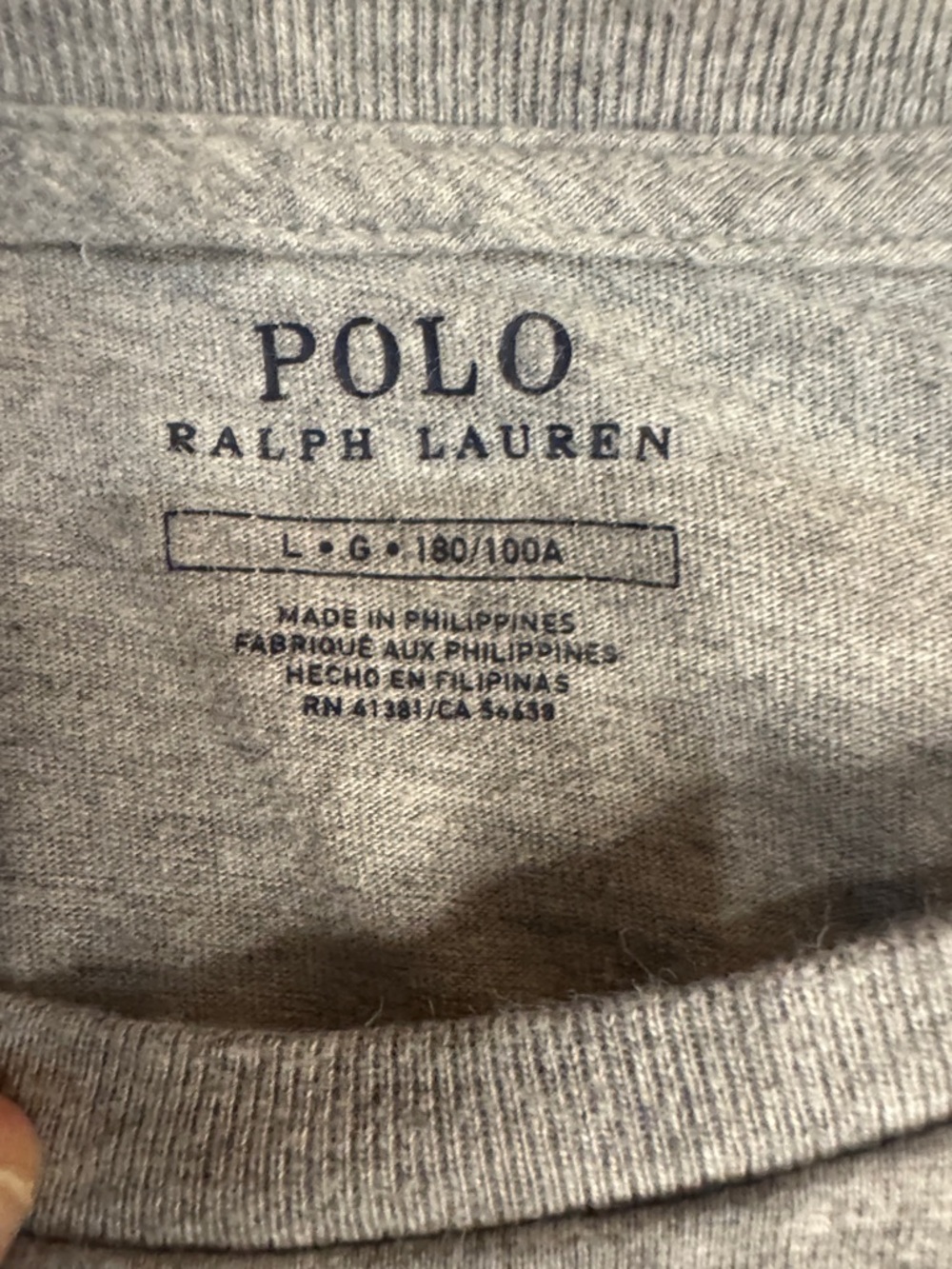 Vintage Polo by Ralph Lauren Gray Tee with Polo Bear in Green Jacket - Picture 2 of 13